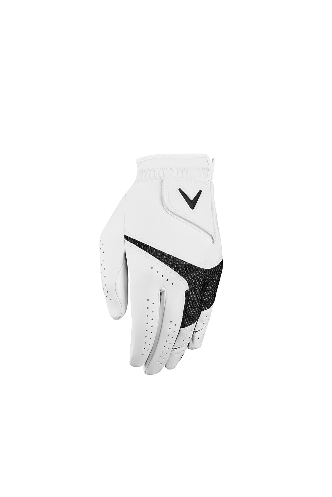 Callaway Golf Weather Spann Glove (Worn on Left Hand, Standard, Medium/Large, White)