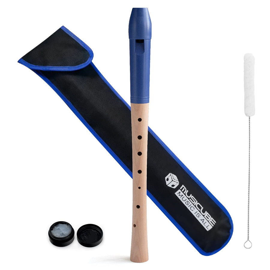 Professional C-Soprano Recorder Instrument for Beginner Kids Adults German Fingering Single Hole Recorder Musical Instrument for School & Home 2-Pieces Recorder kit Gift Choice