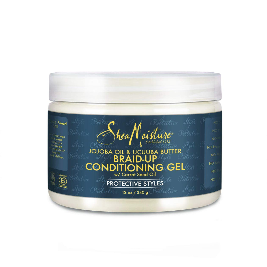Shea Moisture Jojoba Oil &amp; Ucuuba Butter Braid Condition Gel With Carrot Seed Oil, 12 Ounces