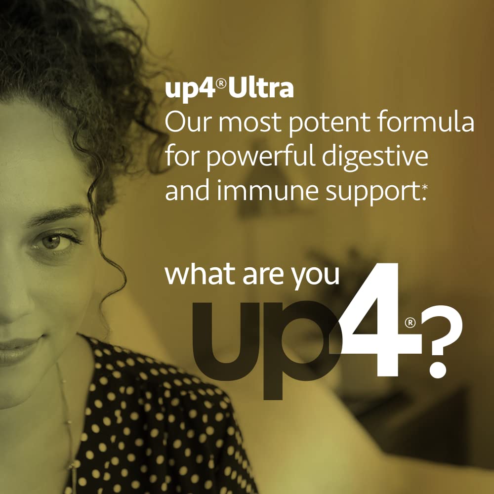 up4 Ultra High Potency Probiotic Supplement for Men & Women, Immune + Digestive Support, 75 Billion CFUs Guaranteed, 9 Probiotic Strains, Non-GMO, Gluten Free, Vegan, 30 Count (Amazon Exclusive)