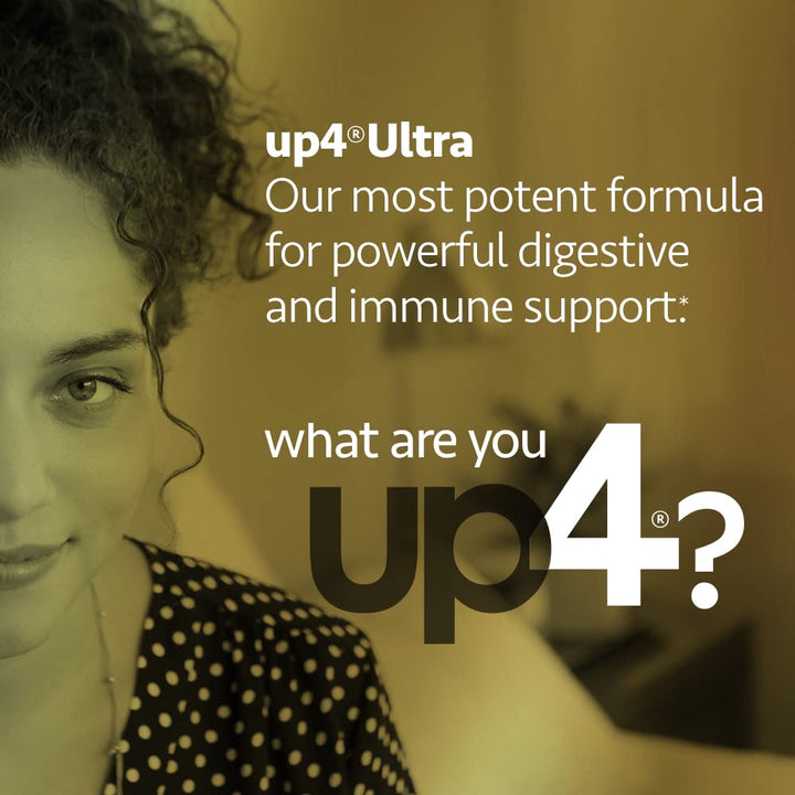 up4 Ultra High Potency Probiotic Supplement for Men & Women, Immune + Digestive Support, 75 Billion CFUs Guaranteed, 9 Probiotic Strains, Non-GMO, Gluten Free, Vegan, 30 Count (Amazon Exclusive)