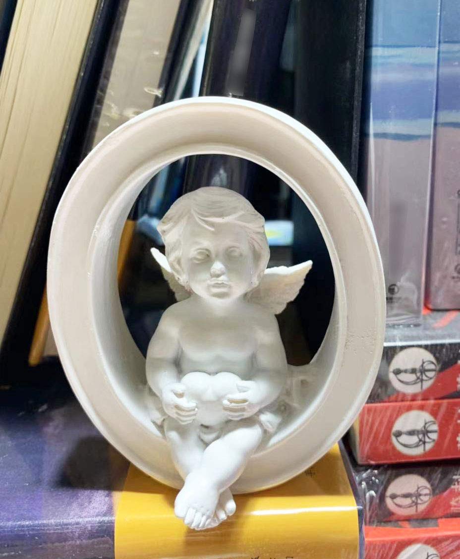 Set 4 Angel Figurines Cherub Figurine Statue Easter Religious Collectible Heart&amp;Love Angel Figurines Home Wedding Centerpiece, Easter décor