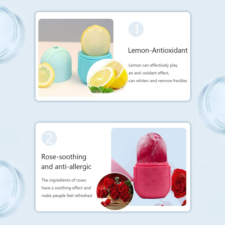 SELERS Ice Roller Silicone Facial Ice Tray Massager, En