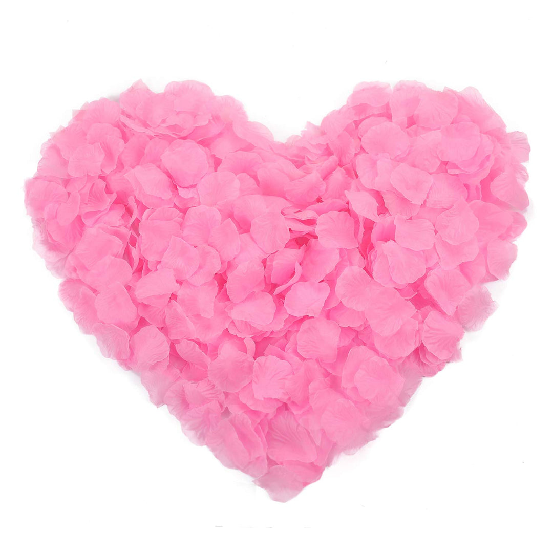3000 PCS Silk Pink Rose Petals Artificial Flower Petals for Romantic Night Wedding Party Flower Decoration Valentine Day (Light Pink, 3000 pcs)