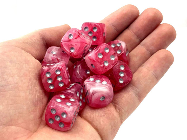 Chessex Ghostly Glow 16mm D6 Dice Block (12 Dice) - Pin