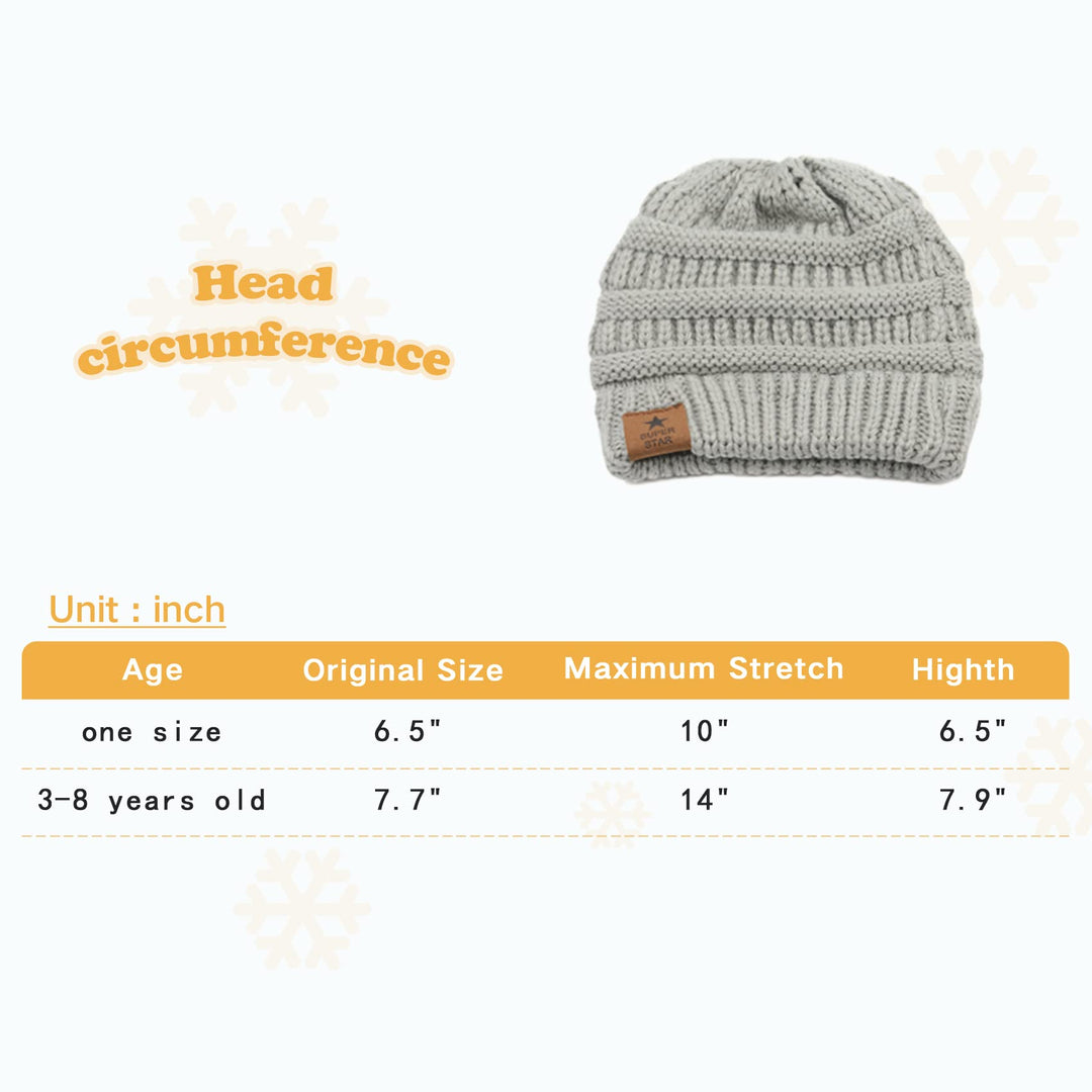 Soft Warm Knitted Baby Hats Caps Cute Cozy Chunky Winter Infant Toddler Baby Beanies for Boys Girls 3 Pack Black &amp; Light Grey &amp; Navy