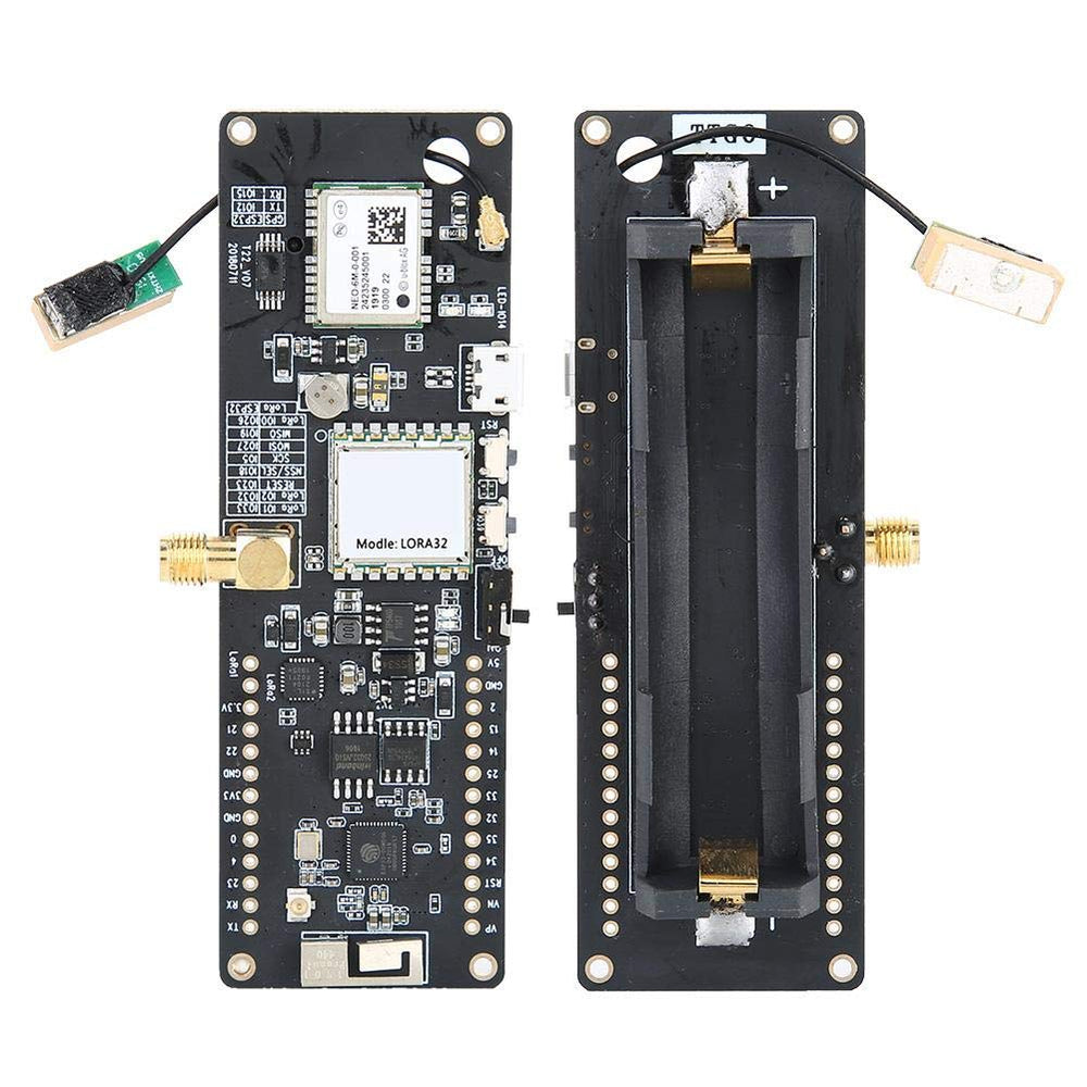 ESP32 915Mhz WiFi GPS Module, TTGO T-Beam Development Board, 4MB Flash, Bluetooth, NEO-6M Global Positioning System