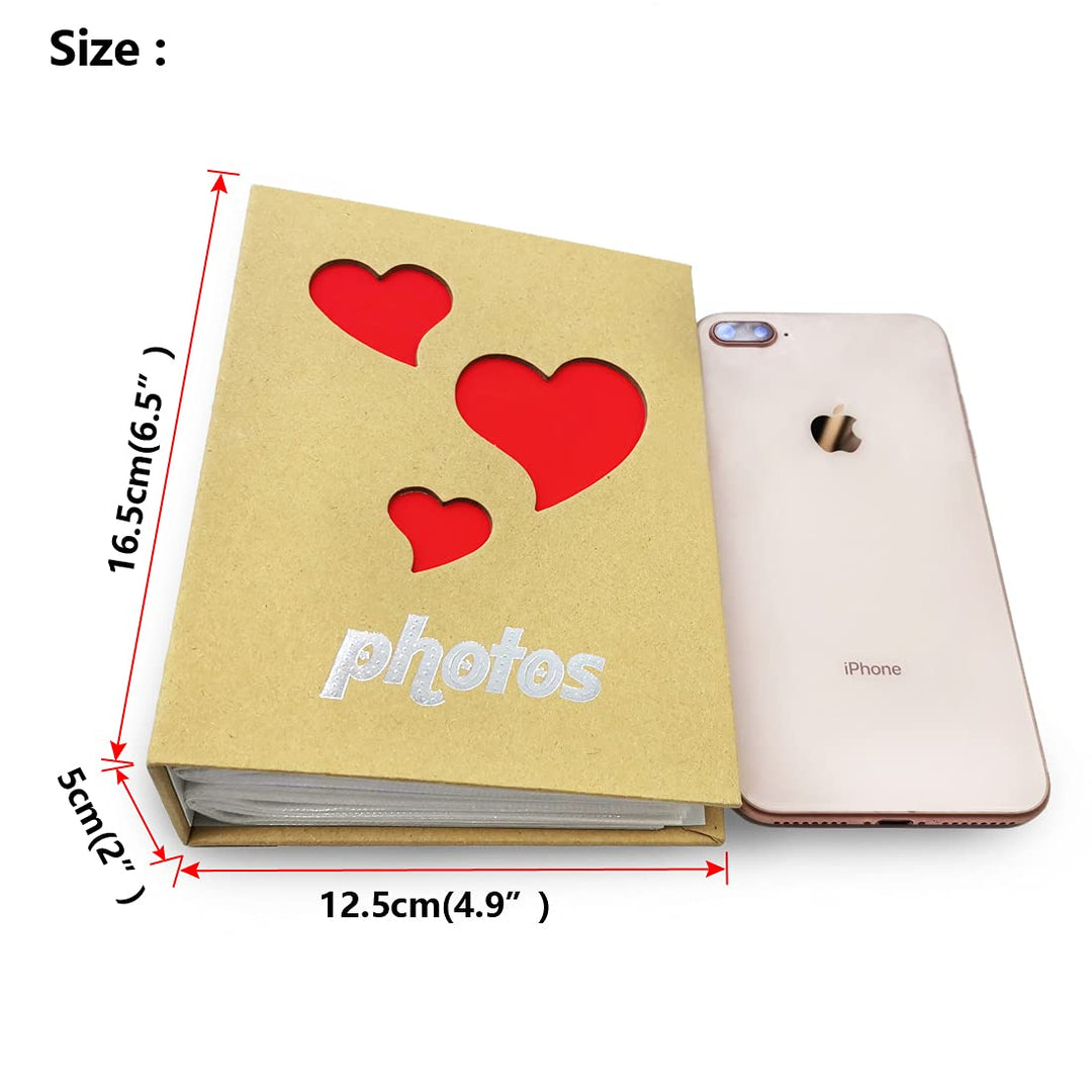 Photo Album Hold 100 Pockets,4x 6 Photos Kid Photo Album Hold,Children&#39;s Kraft Pictures Album(Love)