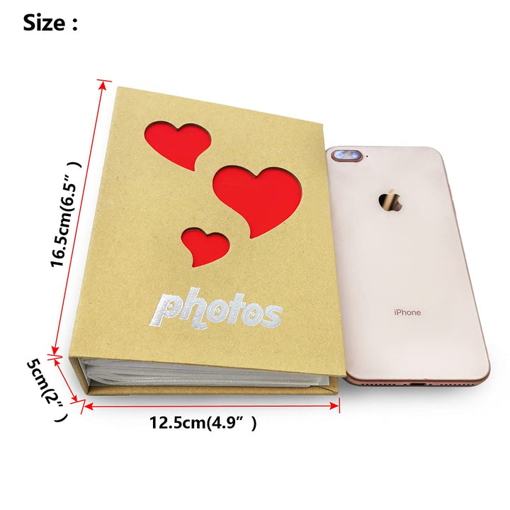 Photo Album Hold 100 Pockets,4x 6 Photos Kid Photo Album Hold,Children&#39;s Kraft Pictures Album(Love)