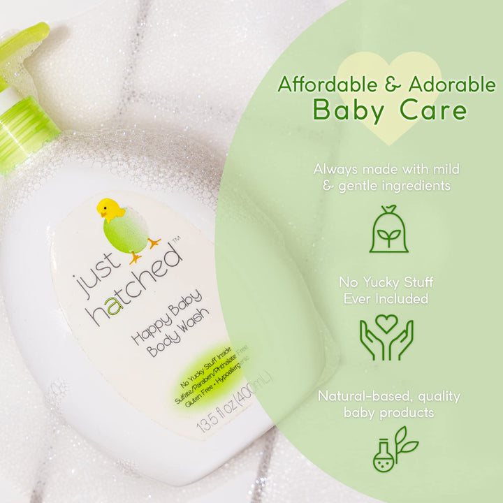 Just Hatched Happy Baby Body Wash, 13.5 Ounce