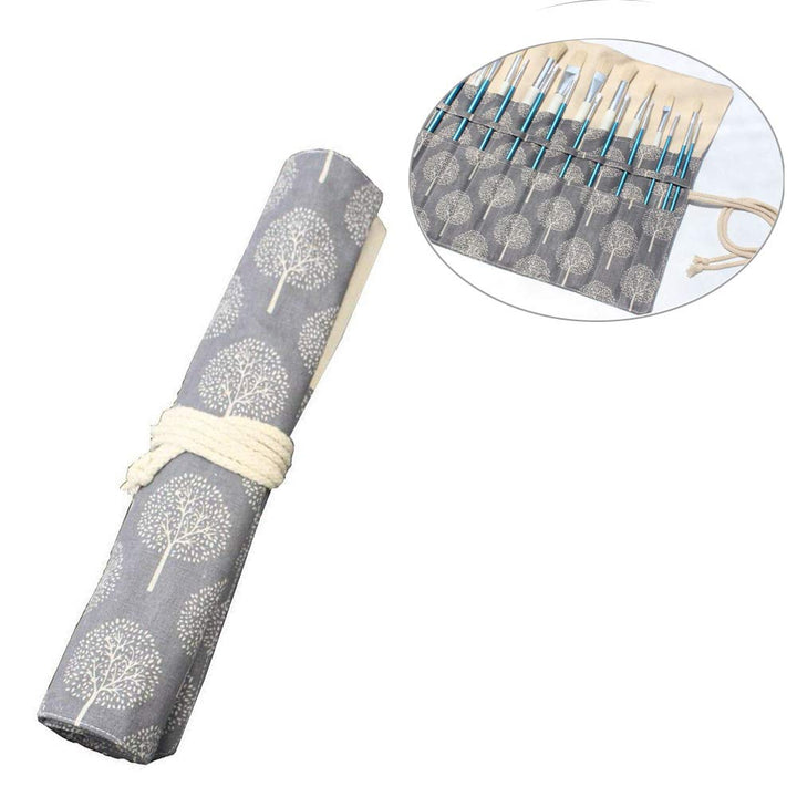 Roll Up Paint Brush Holder Artist Canvas Roll Pouch Bag Makeup Brushes Case Organizer Rollup Protection(15 inch,Without Brushes)
