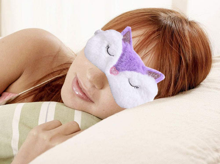 2 Pack Cute Animal Sleep Mask for Girls Cute Cartoon Fo