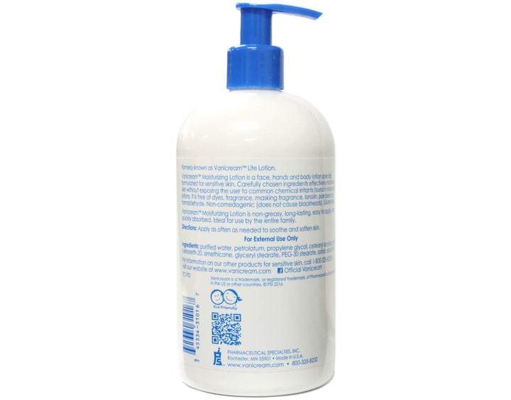 Vanicream Moisturizing Lotion with Pump Dispenser - 16 fl oz (1 lb) – Formulated Without Common Irritants for Those with Sensitive Skin