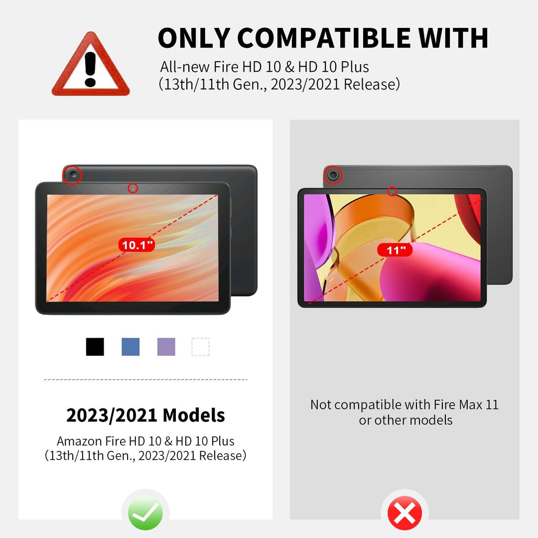 ANNAPRO Case for Amazon Kindle Fire HD 10 Tablet (13th/11th Generation, 2023/2021 Release) &amp; Fire HD 10 Plus Tablet - Slim Folding Stand Folio Cover with Auto Wake/Sleep and Hand Strap, Peony