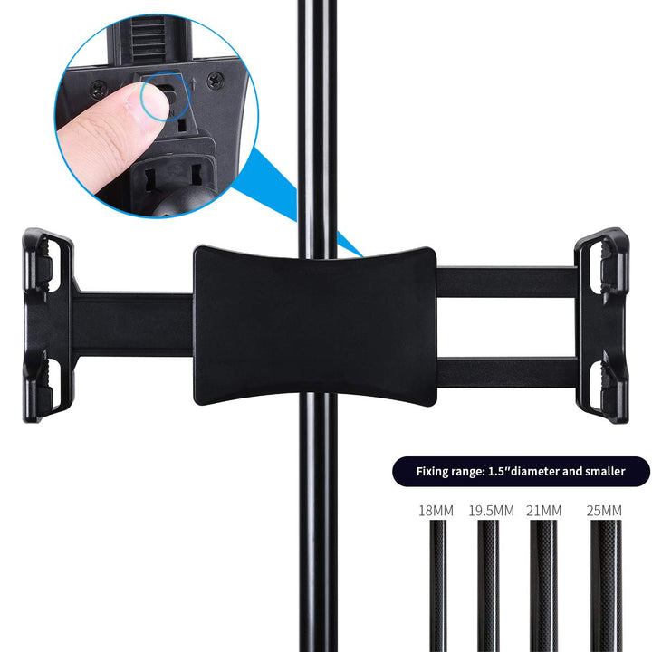 Tablet Mounts for Microphone Stands, Microphone Tablet Holder, Mic Music Stand for iPad, iPad Pro, iPad Air, iPad Mini, 2, 3, iPhone, Smartphone 4.7-12.9 Tablets