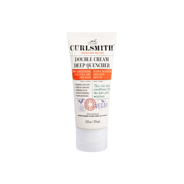 - Double Cream Deep Quencher - Vegan Moisturising Deep Conditioner for Ultra Dry, Wavy, Curly or Coily Hair (2oz)