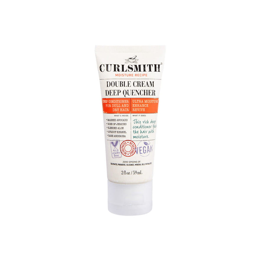 - Double Cream Deep Quencher - Vegan Moisturising Deep Conditioner for Ultra Dry, Wavy, Curly or Coily Hair (2oz)