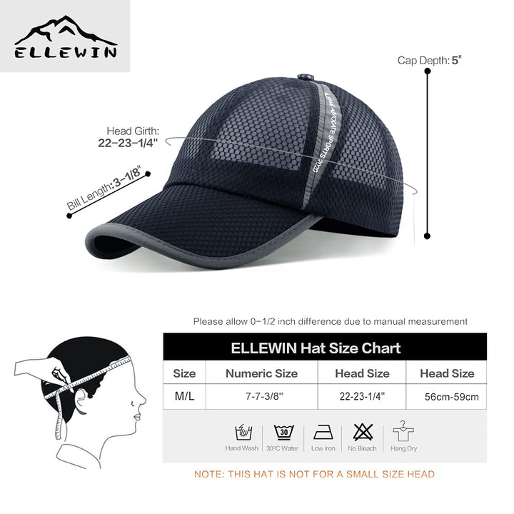 Unisex Breathable Full Mesh Baseball Cap Quick Dry Running hat Lightweight Cooling Water Sports Hat