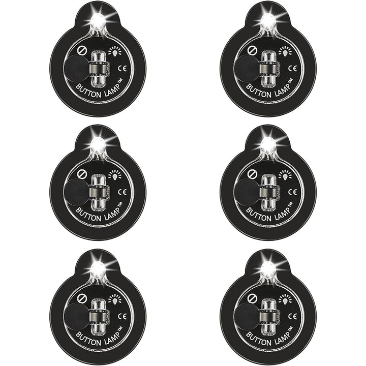 Button LAMP Adhesive LEDs Light Package - Lightweight, Ultra Small, Ultra Bright LED Utility Lights 6-Pack