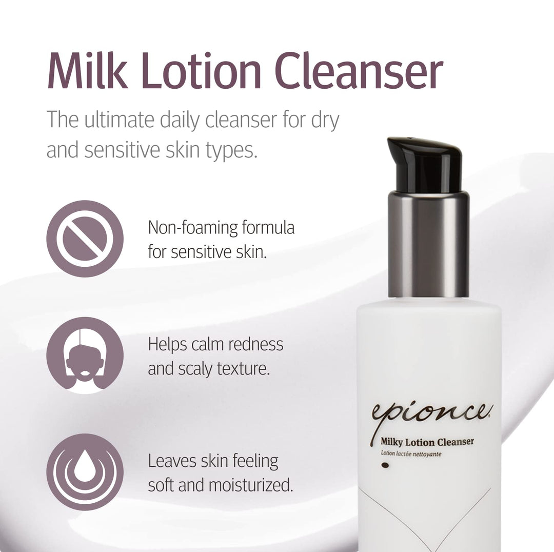 Milky Lotion Cleanser - Skin Barrier Repair Sensitive Skin Face Wash, Hydrating Facial Cleanser, Dirt &amp; Makeup Remover Gentle Face Cleanser