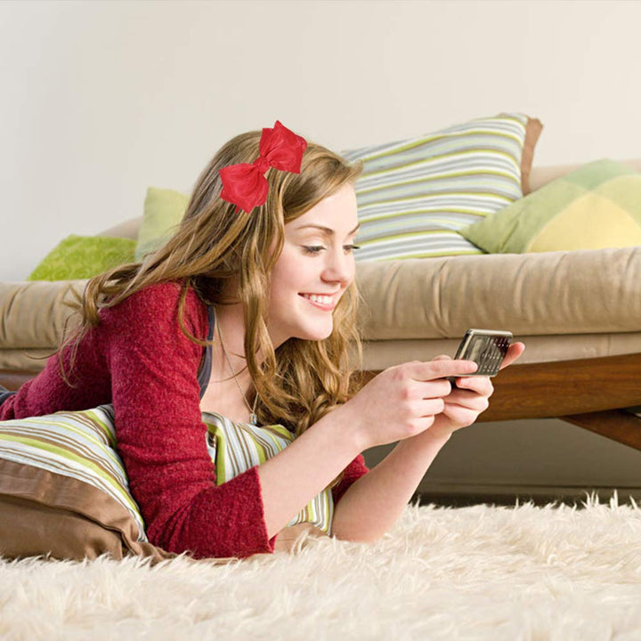 Bow Headband Lace Bowknot Hair Bands Big Bow Ribbon Halloween Hair Hoop Women Girls Bow Hairband Party Decoration Headdress Cosplay Costume Headwear Headpiece Christmas Hair Accessories 1 Pack Red