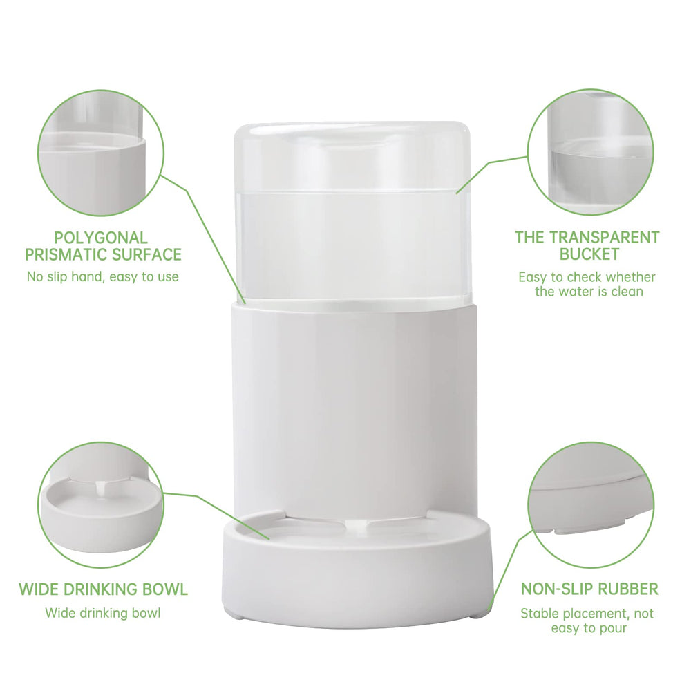 Automatic Pet Water,3L Large Capacity Automatic Water Dispenser, 100% BPA-Free, Gravity Pet Water Dispenser, Cat Water Food