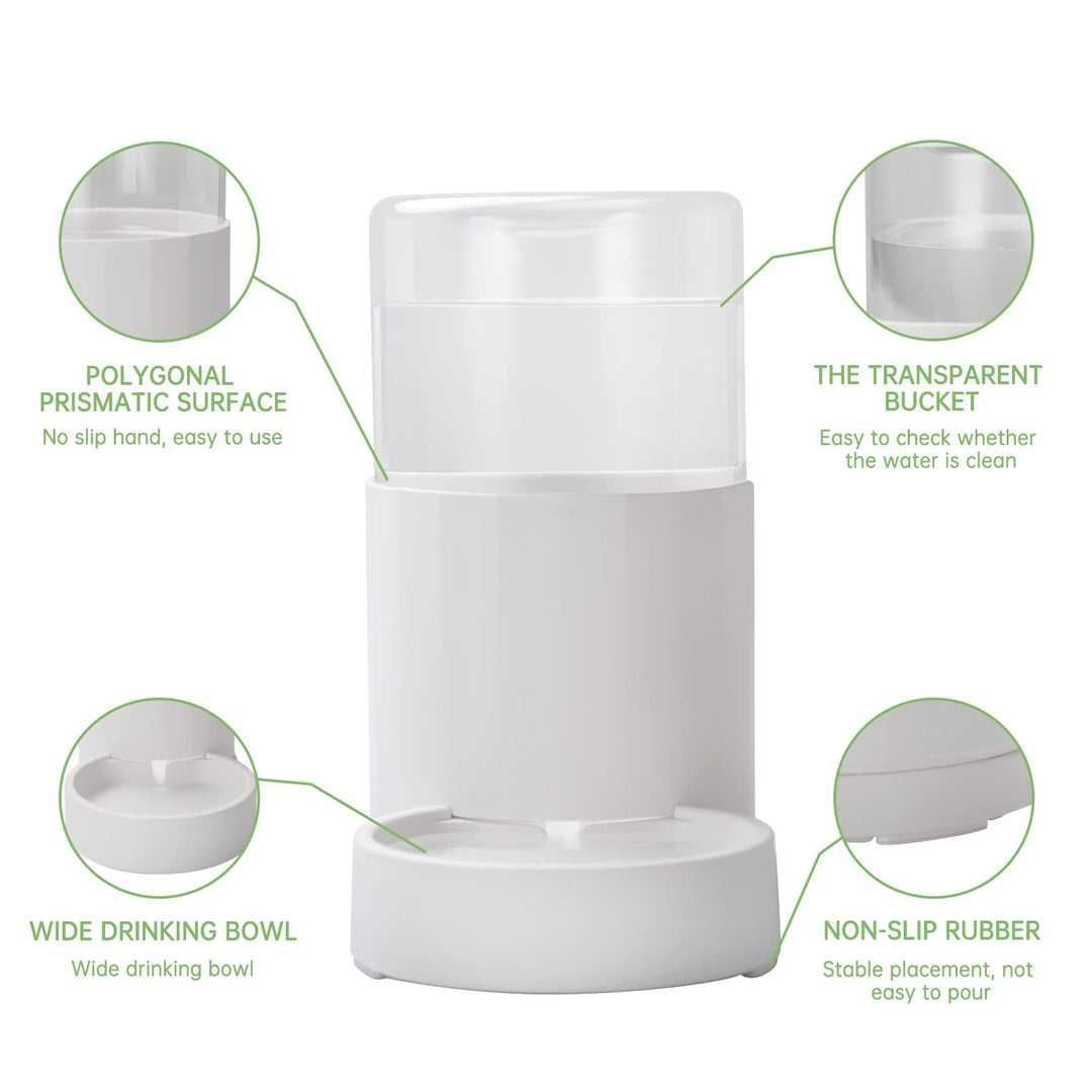 Automatic Pet Water,3L Large Capacity Automatic Water Dispenser, 100% BPA-Free, Gravity Pet Water Dispenser, Cat Water Food