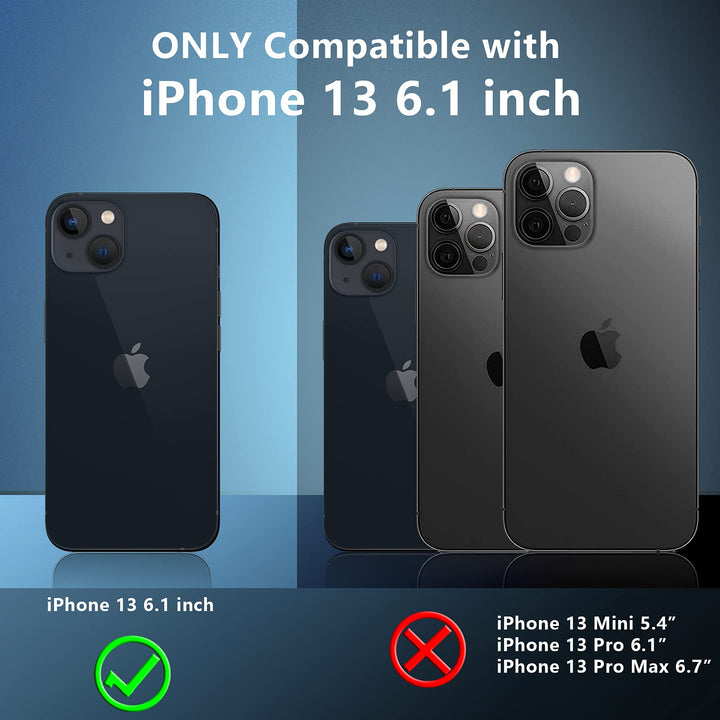 for iPhone 13 Case, [360 Full Body] [Heavy Duty Protection] with Built-in Screen Protector Tough Rugged 12 FT Dropproof Shockproof Dust-proof Bumper Case for iPhone 13 Phone Case 6.1 inch