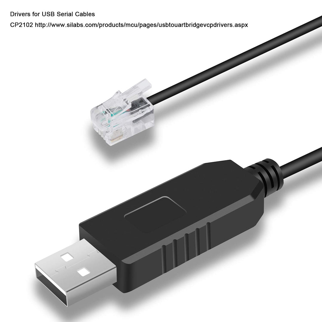 Suamdoen USB RS232 to RJ9 Serial Cable for PC Connect f