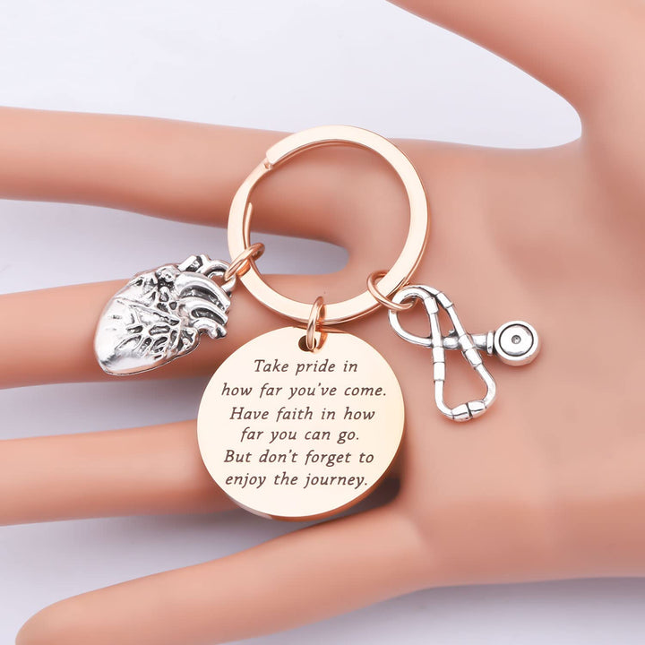 Cardiologist Gifts Anatomy Cardiologist Keychain Graduation Gifts Cardiologists Nurse Doctor Gifts for Medical Students Anatomical Heart Jewelry (CHD keychain rg)