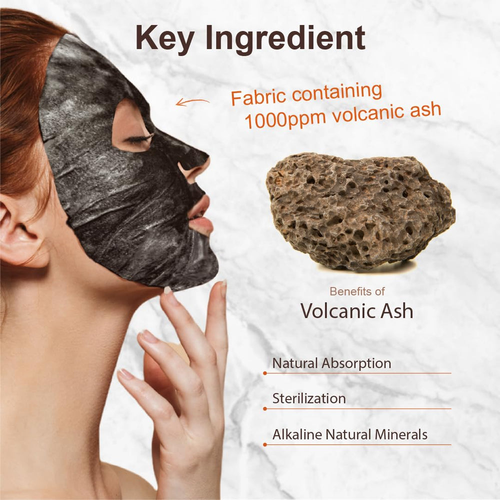 Deep Purifying Black O2 Bubble Mask Volcanic (10 Pack) - Bubble Face Sheet Mask for Purifying & Brightening