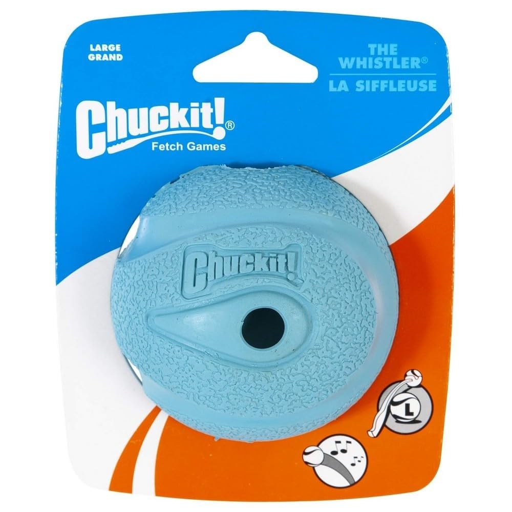 The Whistler Ball Dog Toy, Large (3 Inch Diameter) for Dogs 60-100 lbs, Pack of 1