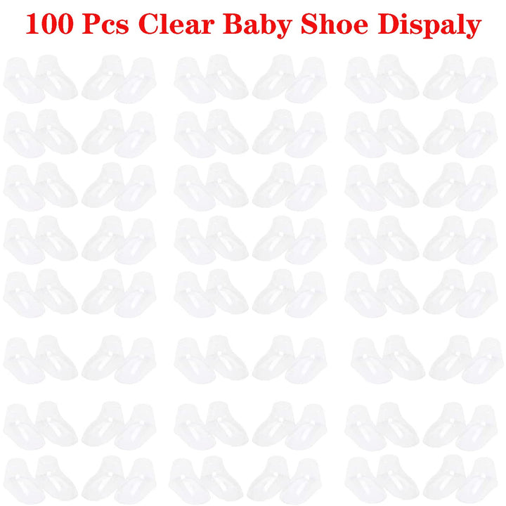 100Pcs Clear Plastic Baby Feet Display, Baby Booties Cr