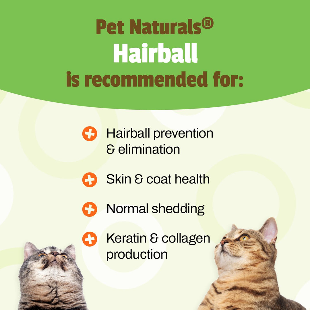 Hairball - 30 Chicken-Flavored Chews - Cat Supplements &amp; Vitamins for Hairball Control and Digestive Support, Contains No Corn or Wheat
