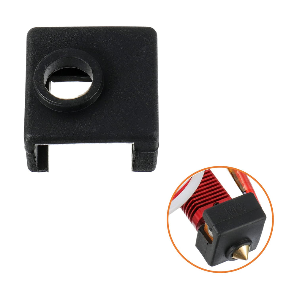 8PCS 3D Printer Hotend Silicone Sock, Heater Block Silicone Cover, 3D Printer Silicone Sock Cover for Creality Ender 3/3 Pro/3 V2, Ender 5/5 Plus/ 5 Pro, CR 10 Series, MK7/ 8/9, Black