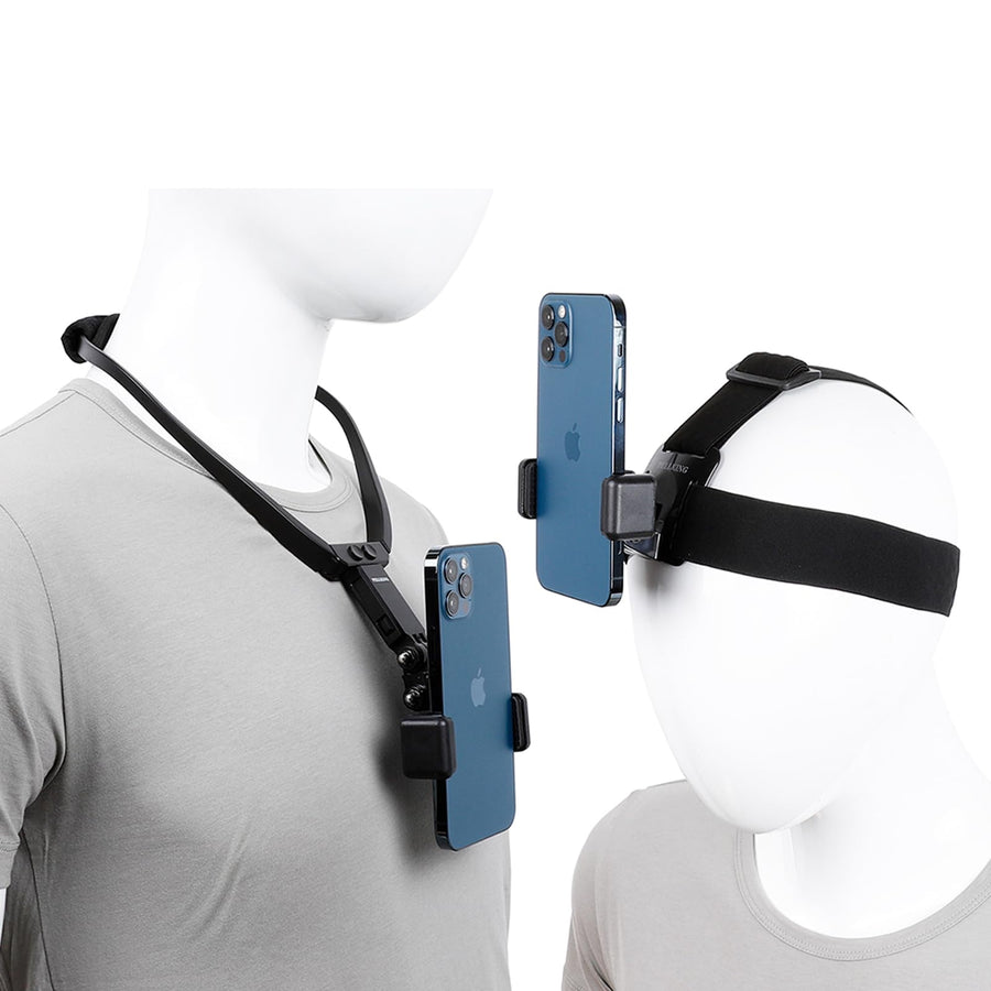 Pellking POV/Vlog Smartphone Head Strap Mount Selfie Ne