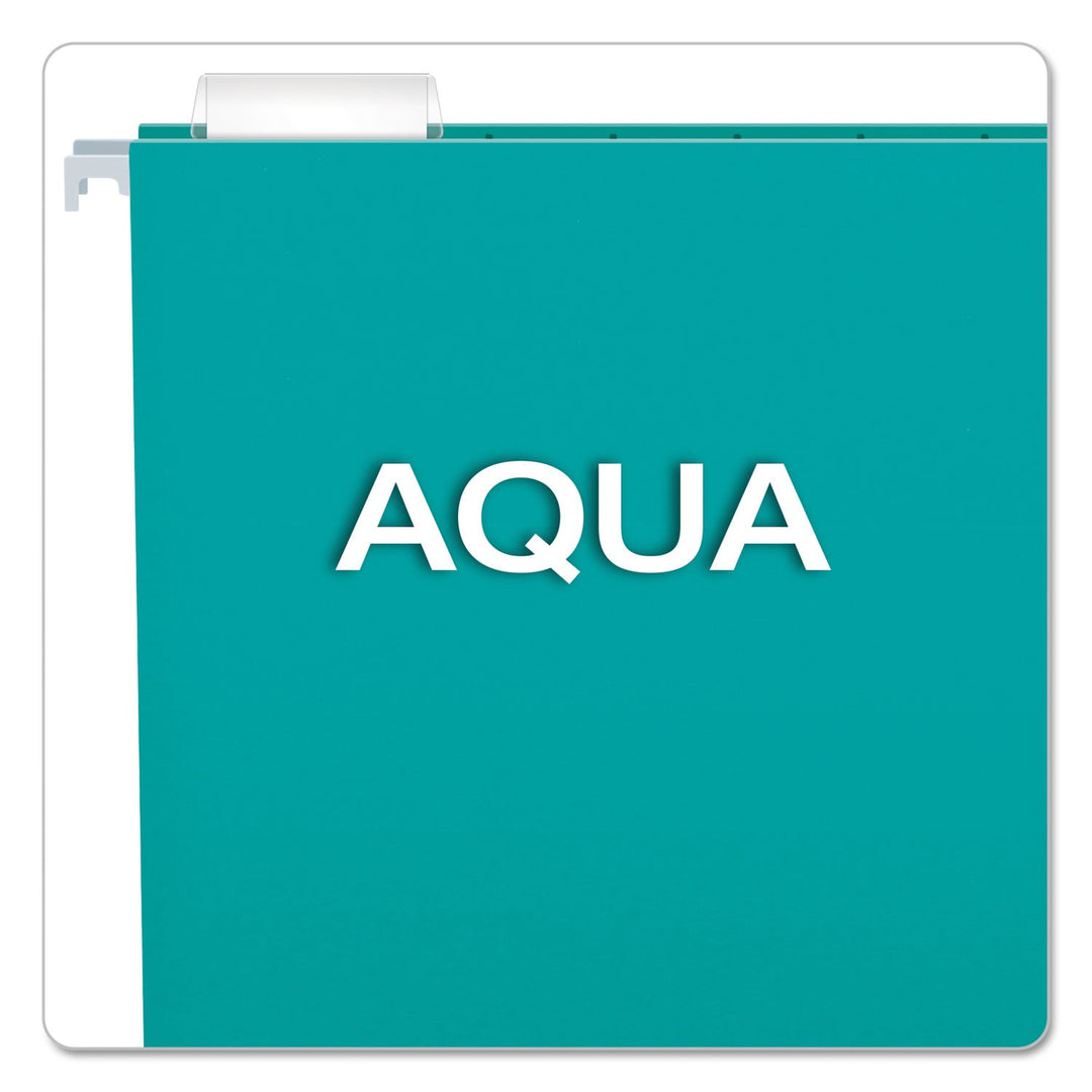 Pendaflex Recycled Hanging Folders, Letter Size, Aqua, 