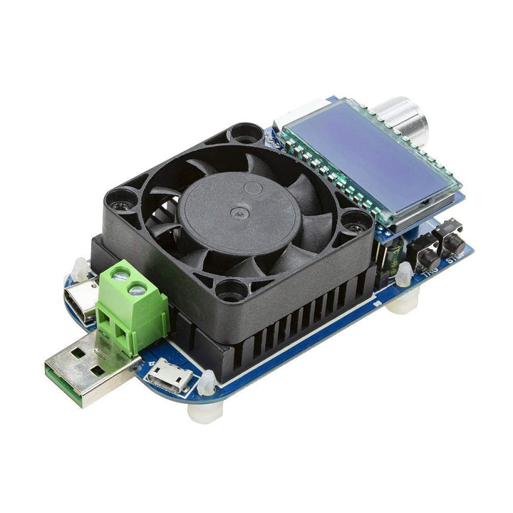 Electronic USB Load Tester, Adjustable Discharge Resistor Module 35W, Test and Trigger QC2.0 QC3.0 AFC 9V FCP, Intelligent Temperature Control with Cooling Fan