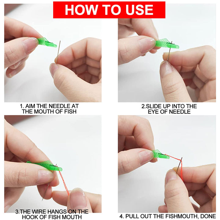 10 Pcs Sewing Machine Needle Threaders, Fish Type Needle Threader, Quick Sewing Machine Loop Needle Threaders Tool, Automatic Sewing Needle Threader