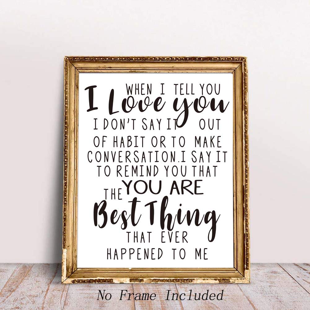 Unframed Family Romantic Art Painting Marriage Newlyweds Poster Inspirational Lettering Print,Set of 1(12 x16 ) Canvas Couple Bedroom Wall Art Decor,Great Lovers Gift for Girls