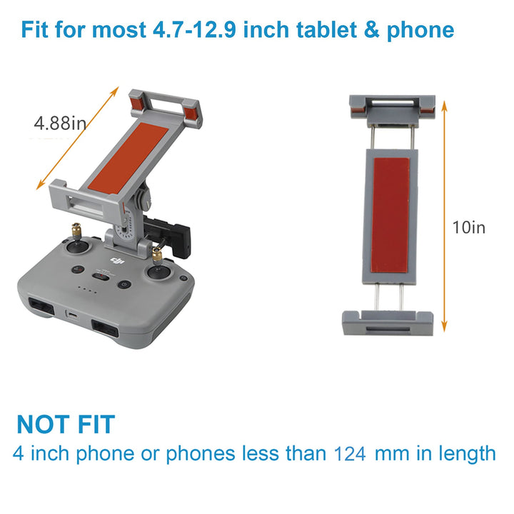 Hanatora RC-N1 N2 N3 N1C Remote Controller 4.7-12.9 Inch Tablet Holder Mount for DJI Neo, Air 3S/3/2S/2,Mavic 3 Classic,Mini 4K/3/4 Pro,Mini 2/2 SE Drone,Extended Control Phone Clip with Lanyard