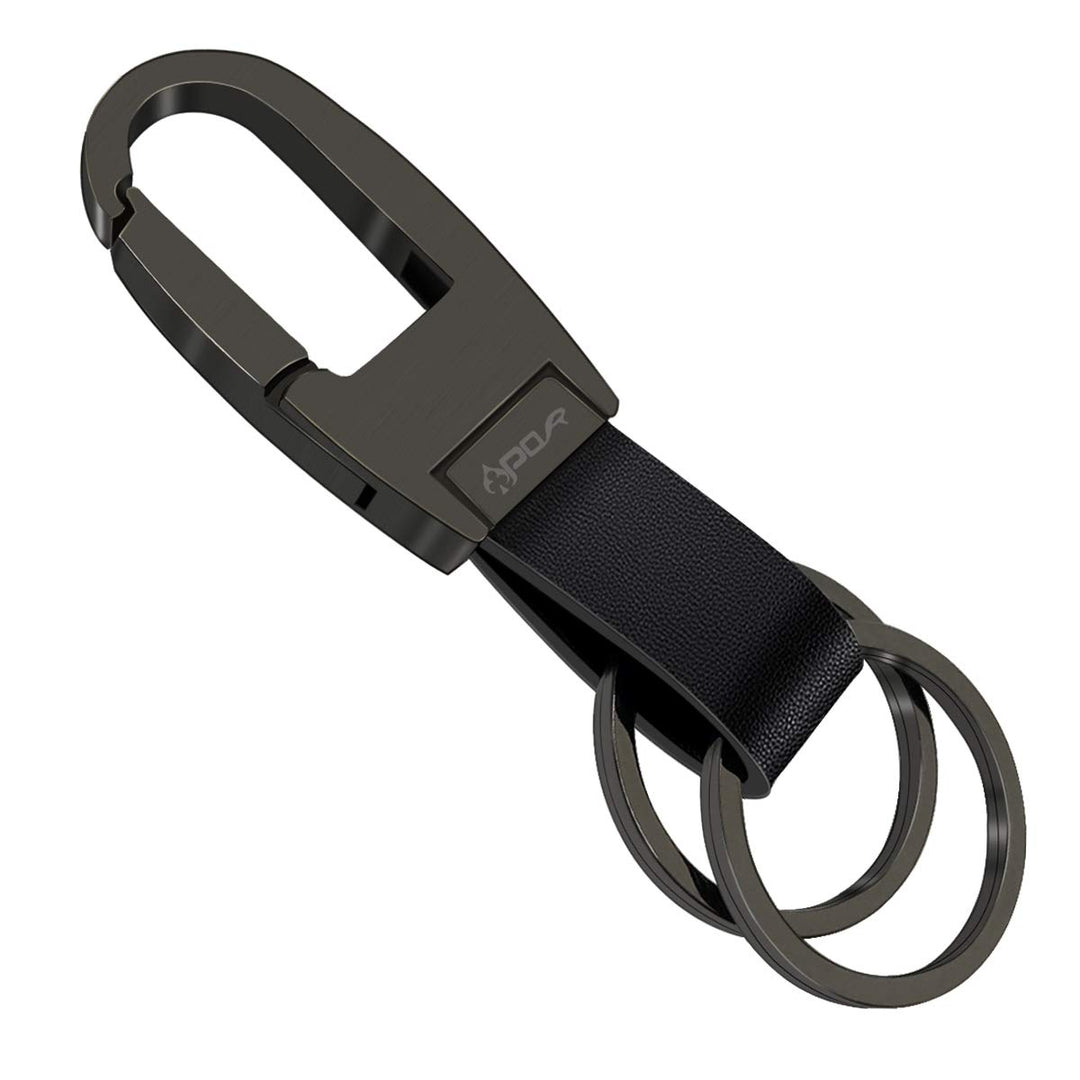 Key Chain with 2 Key Rings Leather Car Keychain for Men and Women