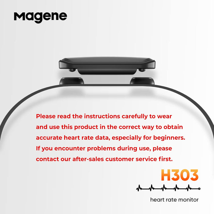 H303 Heart Rate Monitor, Heart Rate Sensor Chest Strap, Protocol ANT+/Bluetooth, Compatible with iOS/Android APPs