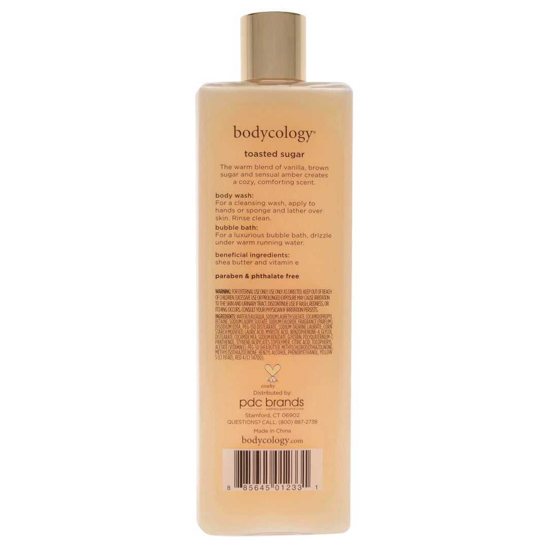 Bodycology Body Wash, Foaming, Toasted Vanilla Sugar 16 fz (Pack of 4)