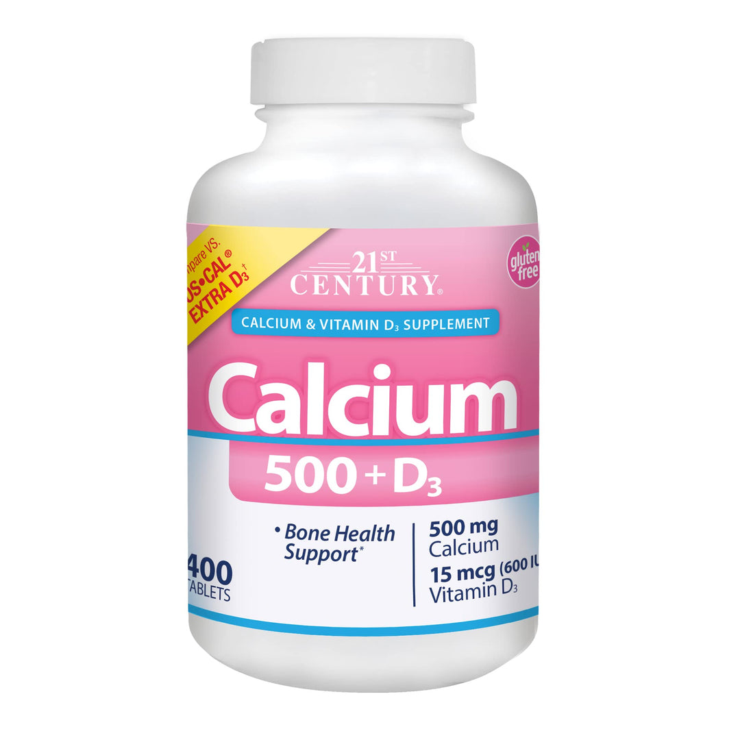 21st Century, Calcium 500 + D3 Plus Extra D3, 400 tablets