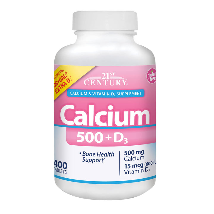 21st Century, Calcium 500 + D3 Plus Extra D3, 400 tablets