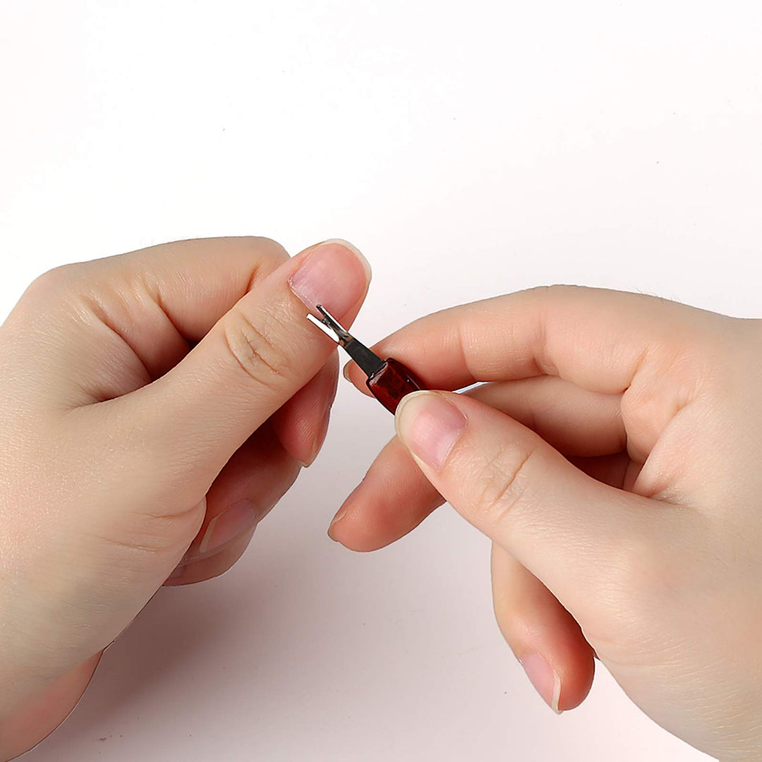 30 Pieces Nail Cuticle Trimmer Remover Plastic Handle Cuticle Pusher Rubber Nail Cleaner Double Head Dead Skin Cuticle Knife Removal Fork Nail art Tools for Girls Women and Men - Pink