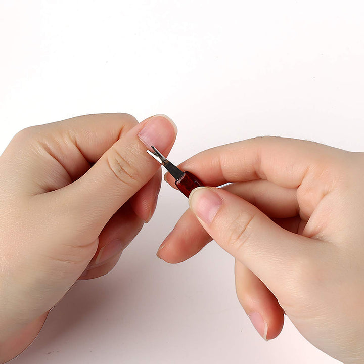 30 Pieces Nail Cuticle Trimmer Remover Plastic Handle Cuticle Pusher Rubber Nail Cleaner Double Head Dead Skin Cuticle Knife Removal Fork Nail art Tools for Girls Women and Men - Pink