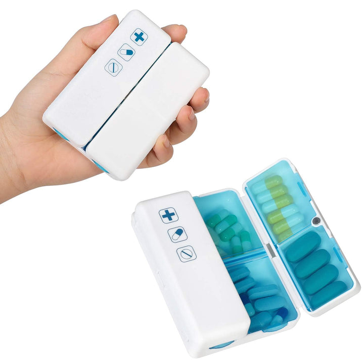 Opret Magnetic Foldable Pill Box Case (2 Pack), 7 Compa