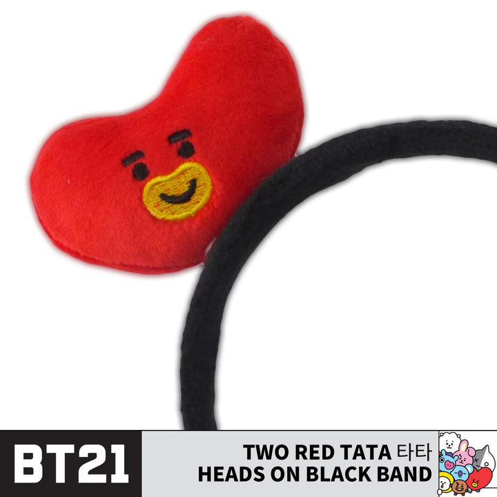 BT21 LINE FRIENDS 3D Plush Embroidered Womens Headband, Tata, 1 Count (Pack of 1)